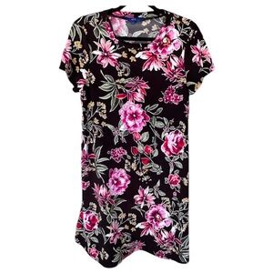 floral t-shirt dress with pockets​